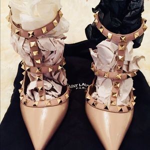 Valentino beige*taupe rockstud heels * pumps *40